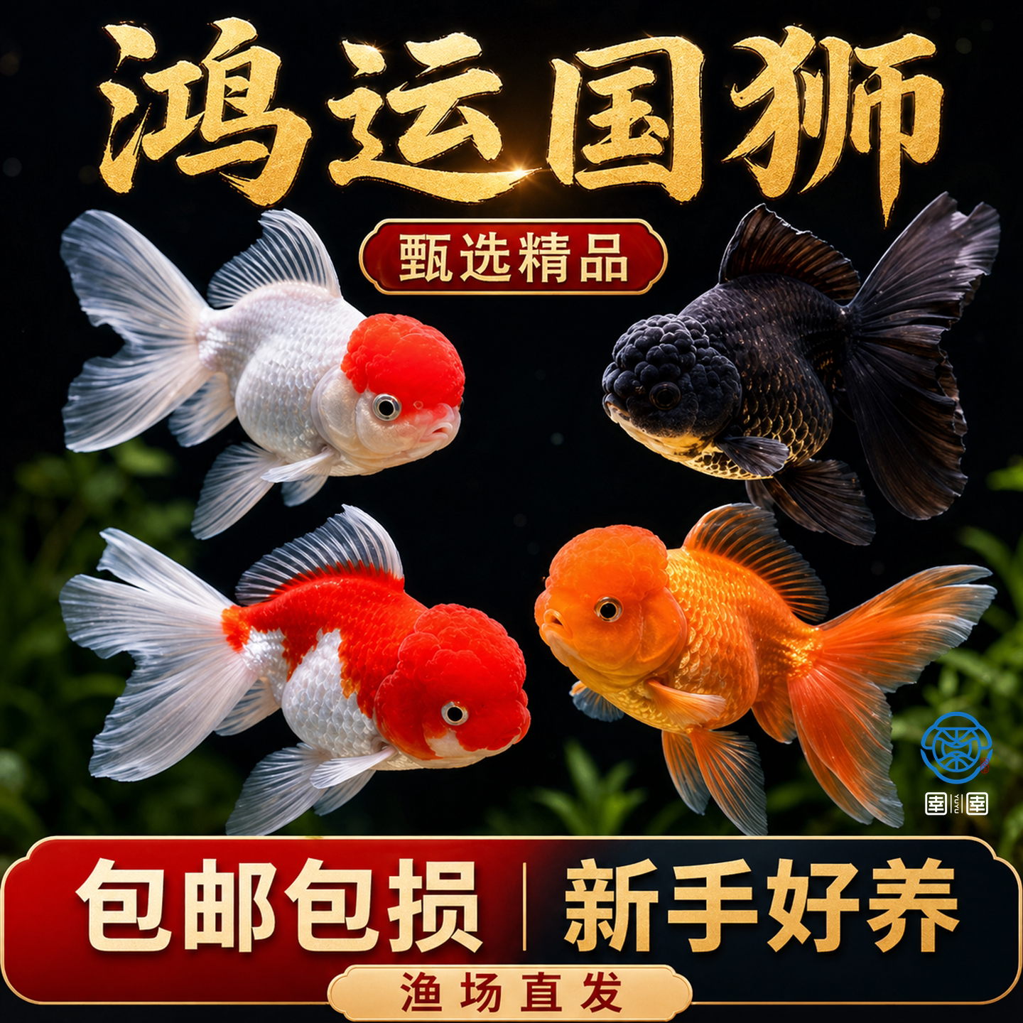 金鱼活鱼鸿运当头鹤顶红国狮活体冷水淡水鱼好养耐活锦鲤观赏鱼苗