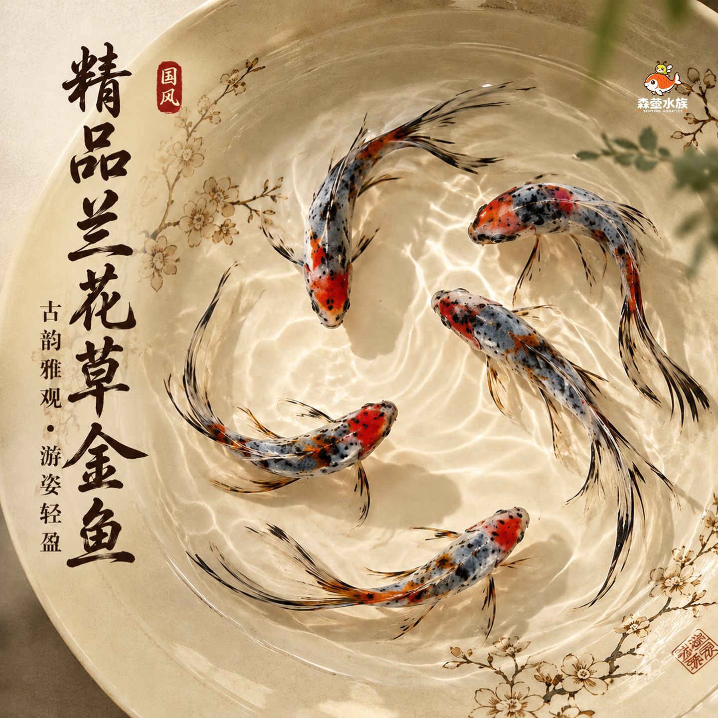 兰花草金锦鲫观赏鱼金鱼活鱼冷水淡水鱼好养耐活耐寒锦鲤活体鱼苗