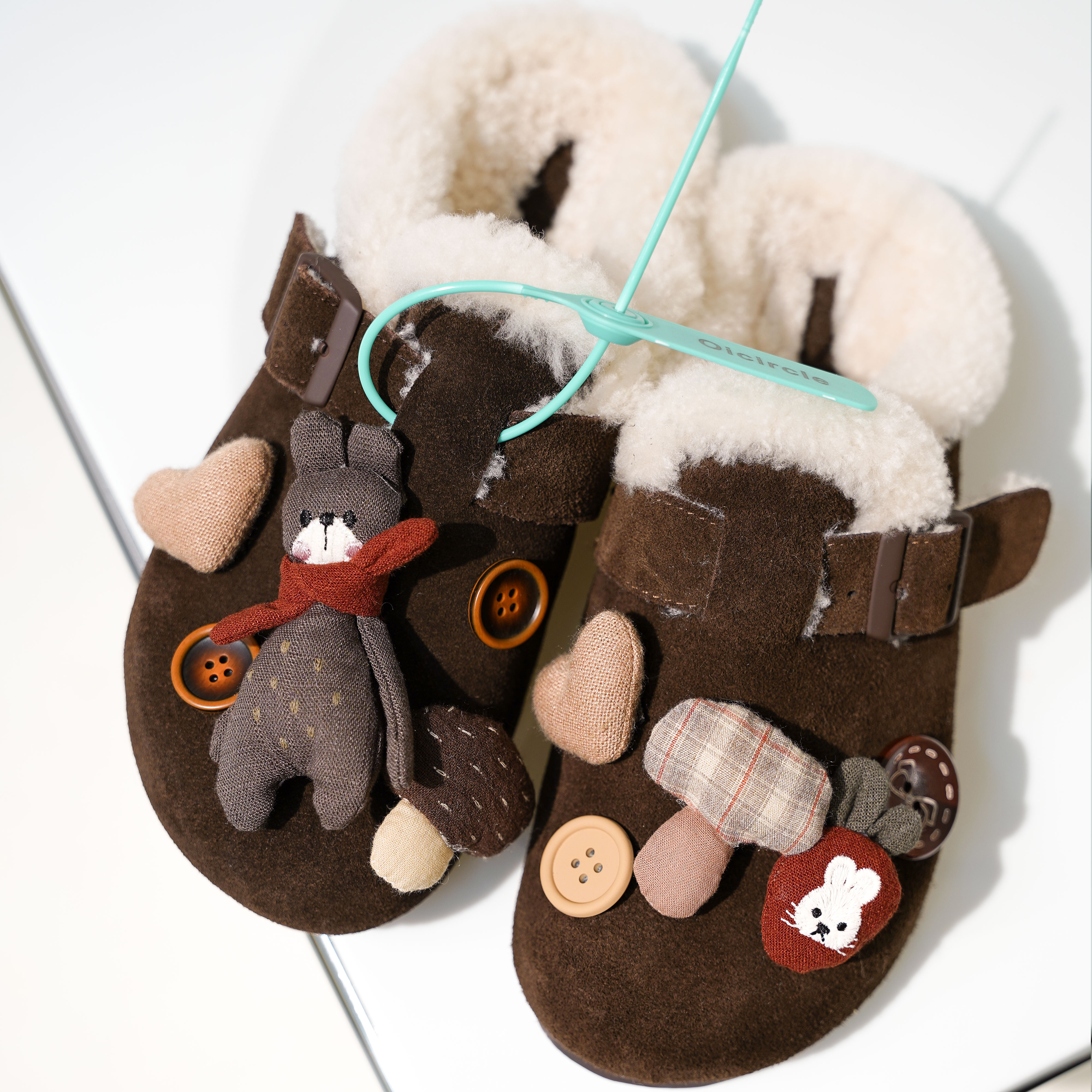 OICIRCLE围巾小熊原创加厚羊毛