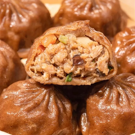 荞麦魔芋燕麦鸡肉膳食包薄皮素包早餐速食加热半成品即食350g/z