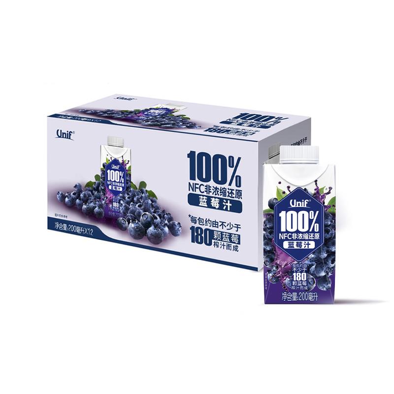 山姆会员店代购Uniform 100%NFC蓝莓汁200毫升*12