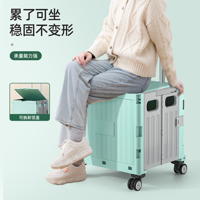 买菜车小拉车折叠购物车轻便便携小推H车家用手拉车拖车取快递神