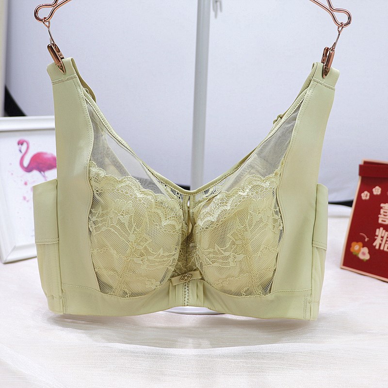 高品质大胸显小全罩杯文胸有钢圈聚拢薄款内衣女收副乳Z抹胸式夏