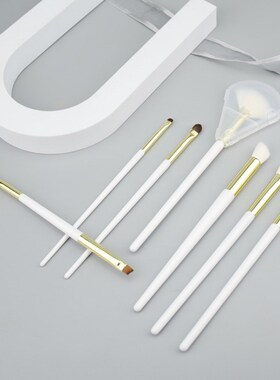 7支眼部套装晕染眼影刷鼻影铺色高光刷羊毛 沧州青县纯白色化妆刷
