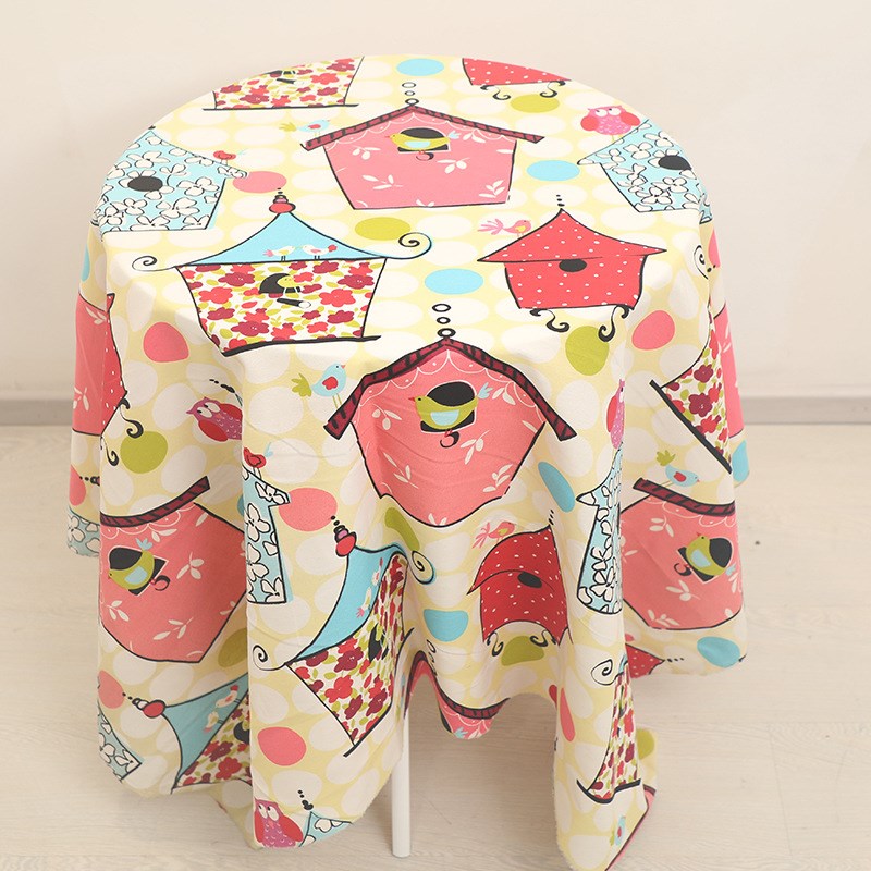 现货加厚涤棉卡通印花帆布布料帐篷箱包收纳袋沙发抱枕宠物垫面料