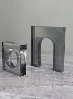 现代简约水e晶拱门样板房售楼部卧室书房客厅餐厅电视柜饰品摆件