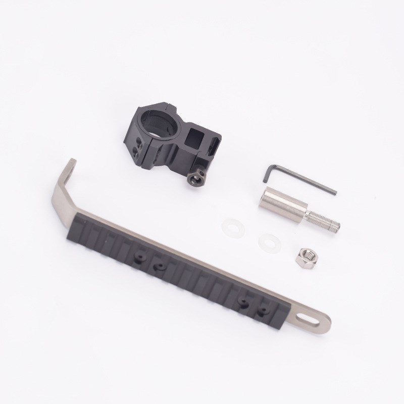 复合弓箭射箭配件手电支架强光手电筒激光灯战术支架减震器导轨