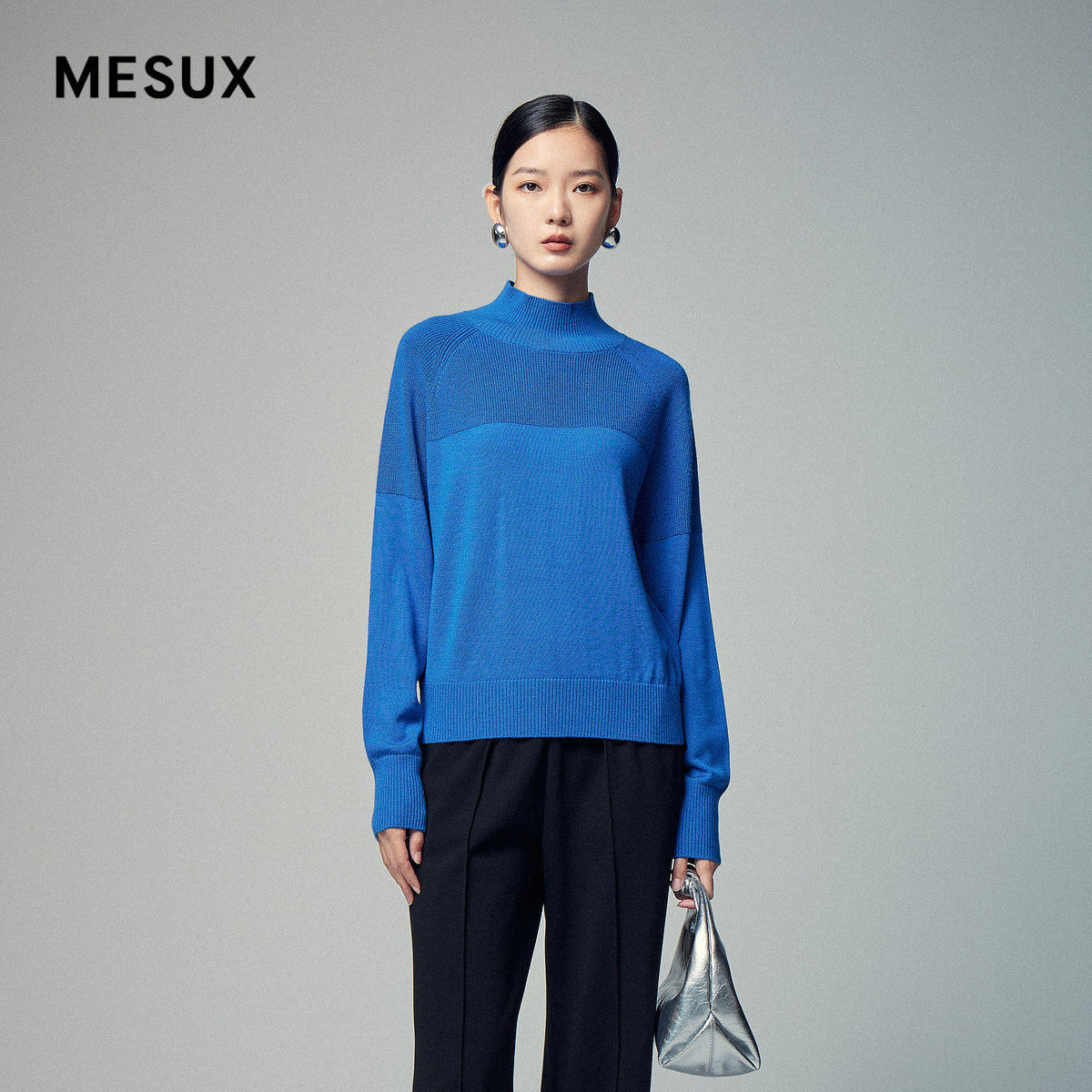 MESUX米岫23冬季新品时尚设计打底毛衫女MLWUE427