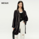 含腰带 PU无领中性风衣外套 MMFUG103 女装 MESUX米岫新品