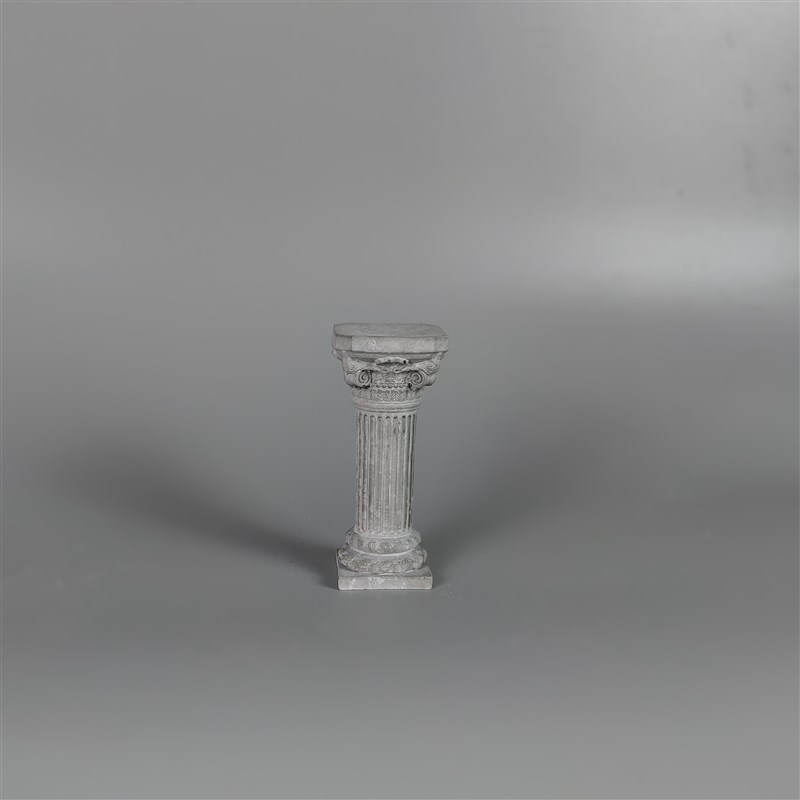 混凝土摆件 水泥橄榄叶罗马柱 模型场景造景拍摄道具