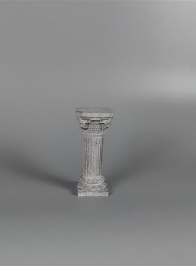 混凝土摆件 水泥橄榄叶罗马柱 模型场景造景拍摄道具