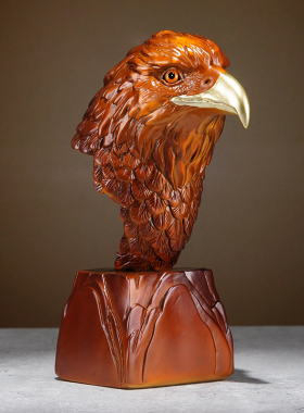 黄铜老鹰装饰摆饰《赢》办公室书房桌面摆件乔迁开业商务律师礼品