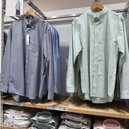 男女装优质长绒棉格子衬衫长袖衬衣R476014 476015 473281 476016