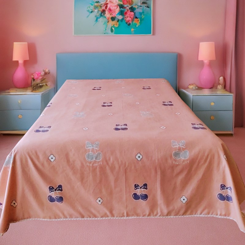 床单单件双人亲肤柔软磨毛斜纹加厚单人学生宿舍时尚简约水洗被单