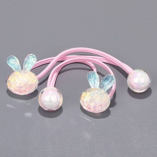 2025新款儿童弹力闪亮花朵绕绕皮筋发绳女童扎高马尾草莓发圈头绳