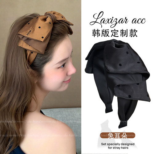 复古大蝴蝶发箍高颅顶外戴头箍女
