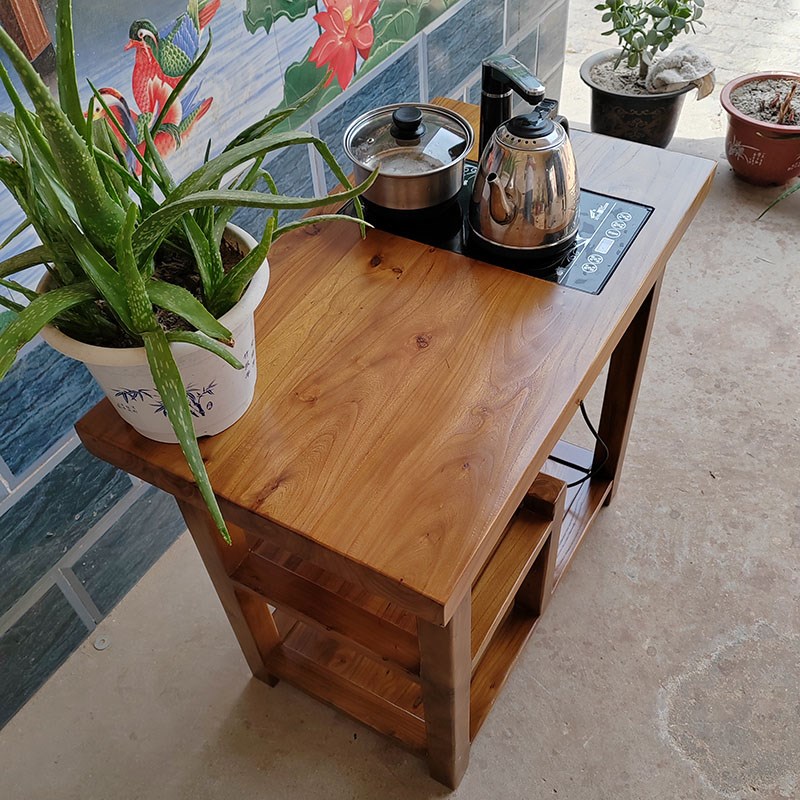 茶桌家用全实木茶水柜架泡茶茶几阳台桌边角几烧水一体茶台椅茶组