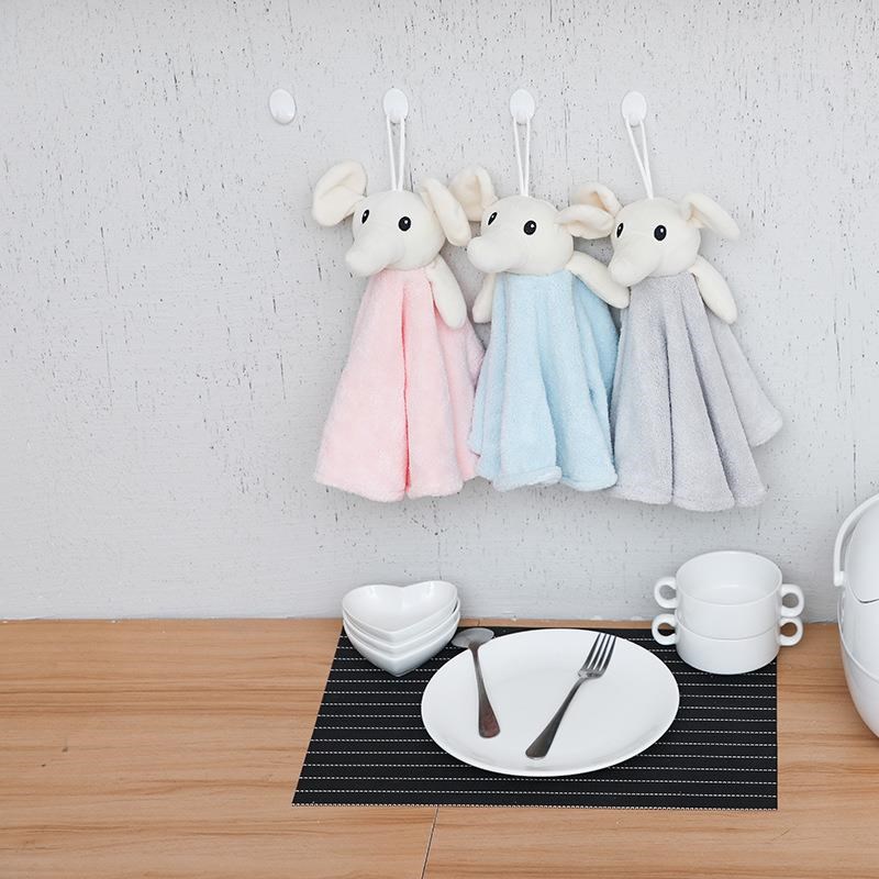 家用亲肤厨房擦手巾家简尘除清洁抹布珊瑚绒加厚吸水擦手毛巾加厚