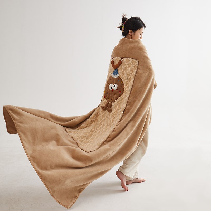 手拎折叠卡通抱枕被子两用二合一办公室午睡毯子学生宿舍可爱靠枕