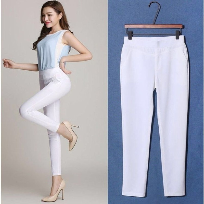 2021妈妈装休闲裤九分裤中老年女士百搭高腰裤直筒奶奶宽松7分裤