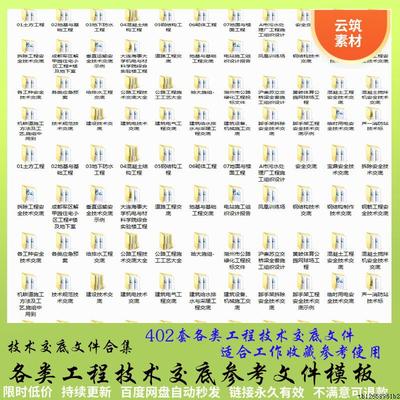 各类建筑工程技术交底文件安全交底道路水电砌体混凝土钢结构安装