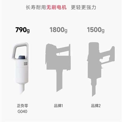 日本正负零无线吸尘器家用大吸力手持式吸猫毛小型强力吸尘机G040
