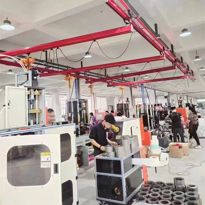 龙门式KBK柔性桁架轨道起重机悬挂铝导轨行车升降吊具厂房安装