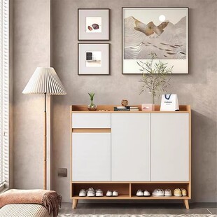 鞋柜家用门口鞋柜收纳柜一体靠墙门口鞋柜室外过道电梯口入户鞋架