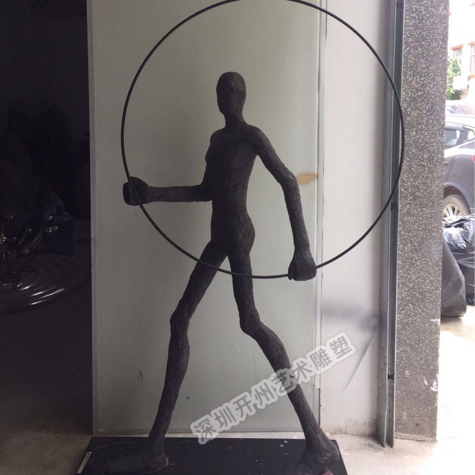 创意新款抽象人物摆件售楼处大厅大型落地装饰酒店走廊过道艺术品