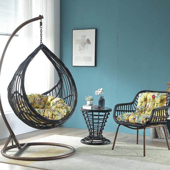 户外阳台吊篮家用庭院鸟巢秋千吊床摇摇椅单人吊椅仿木屋摇篮椅子