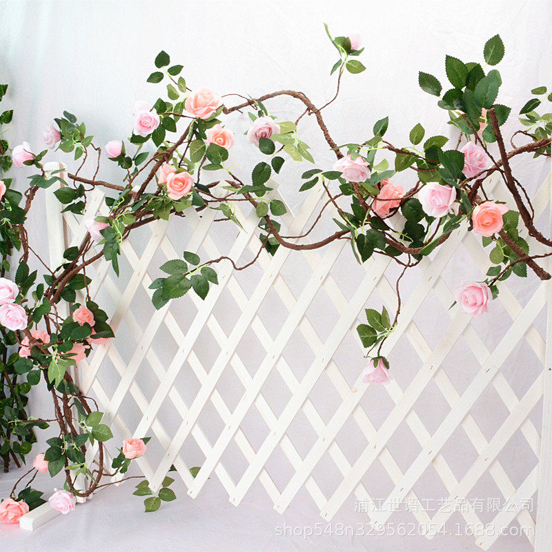 厂家发泡树藤仿真小玫瑰藤条假