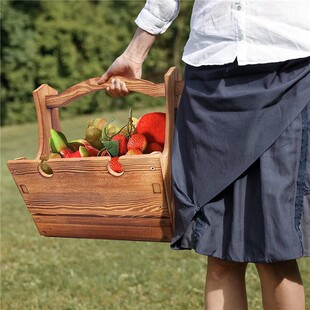 跨境新款户外露营折叠桌创意便携式木质手提篮可转换野餐桌酒杯架