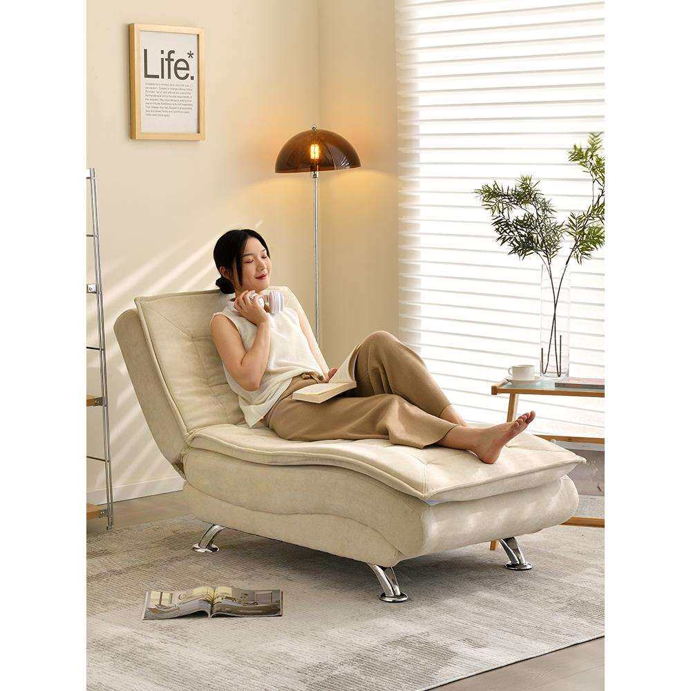 多功能贵妃躺椅家用小户型卧室单人床客厅阳台折叠午休椅懒人沙发