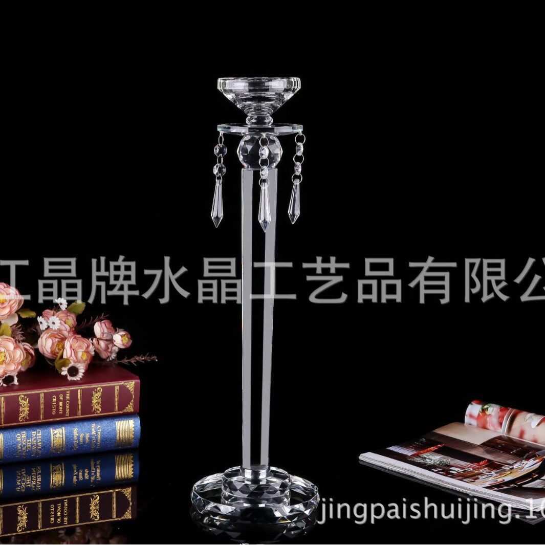 欧式高档单头水晶烛光晚餐蜡烛台k9浪漫简约餐桌厂家直销酒店用品