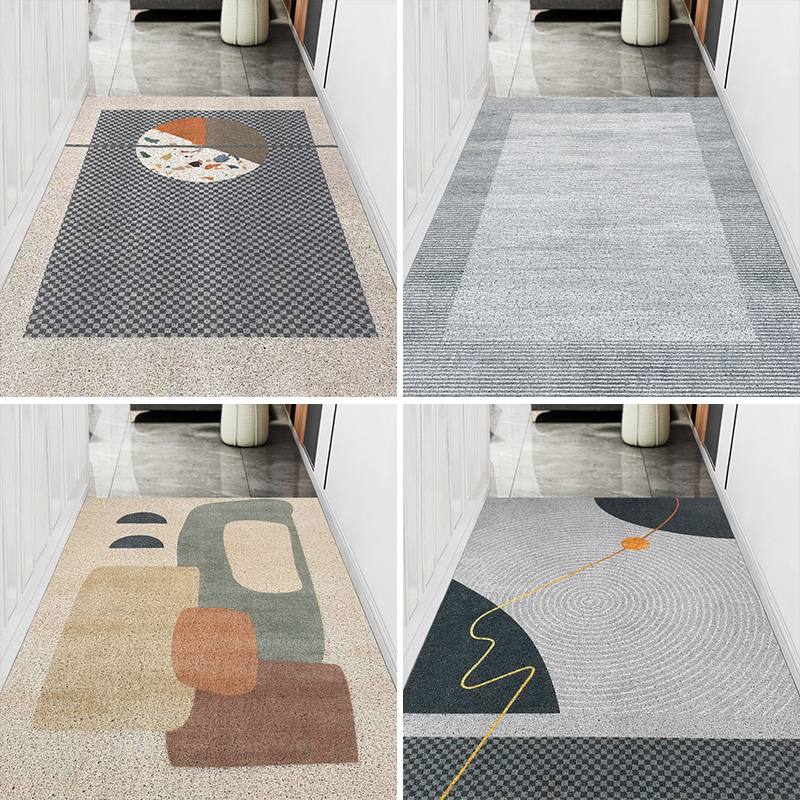 丝圈入户门地垫可裁剪脚垫轻奢风家用大门口进门垫子玄关地毯防滑