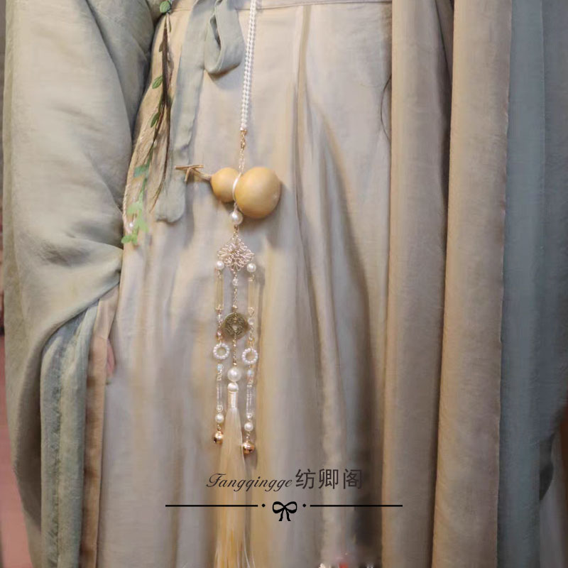 古风复古旗袍小葫芦流苏儿童中国风腰佩福禄祥云铜钱禁步汉服配饰