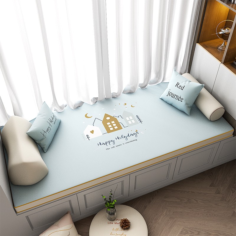 轻奢飘窗垫窗台垫2022新款阳台卧室榻榻米垫子四季用海棉坐垫定制