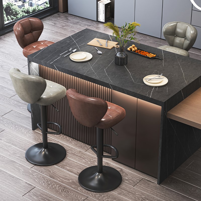 高脚凳升降旋转小圆凳靠背椅子旋转前台收银椅酒吧椅美容院圆凳子