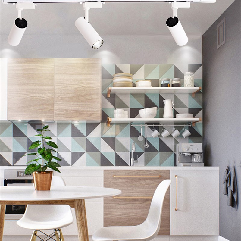 理发店射灯20W30W服装店背景墙COB轨道式明装led展厅美发店射灯