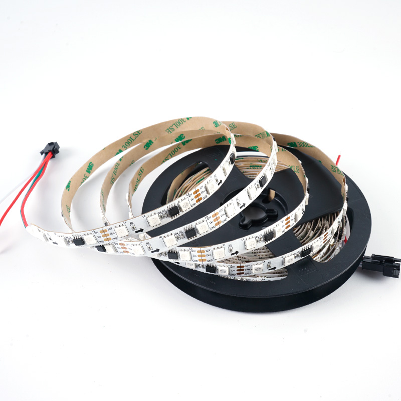 12V伏幻彩灯带5050全彩WS2811全彩流星流光跑马灯带24V伏炫彩灯条