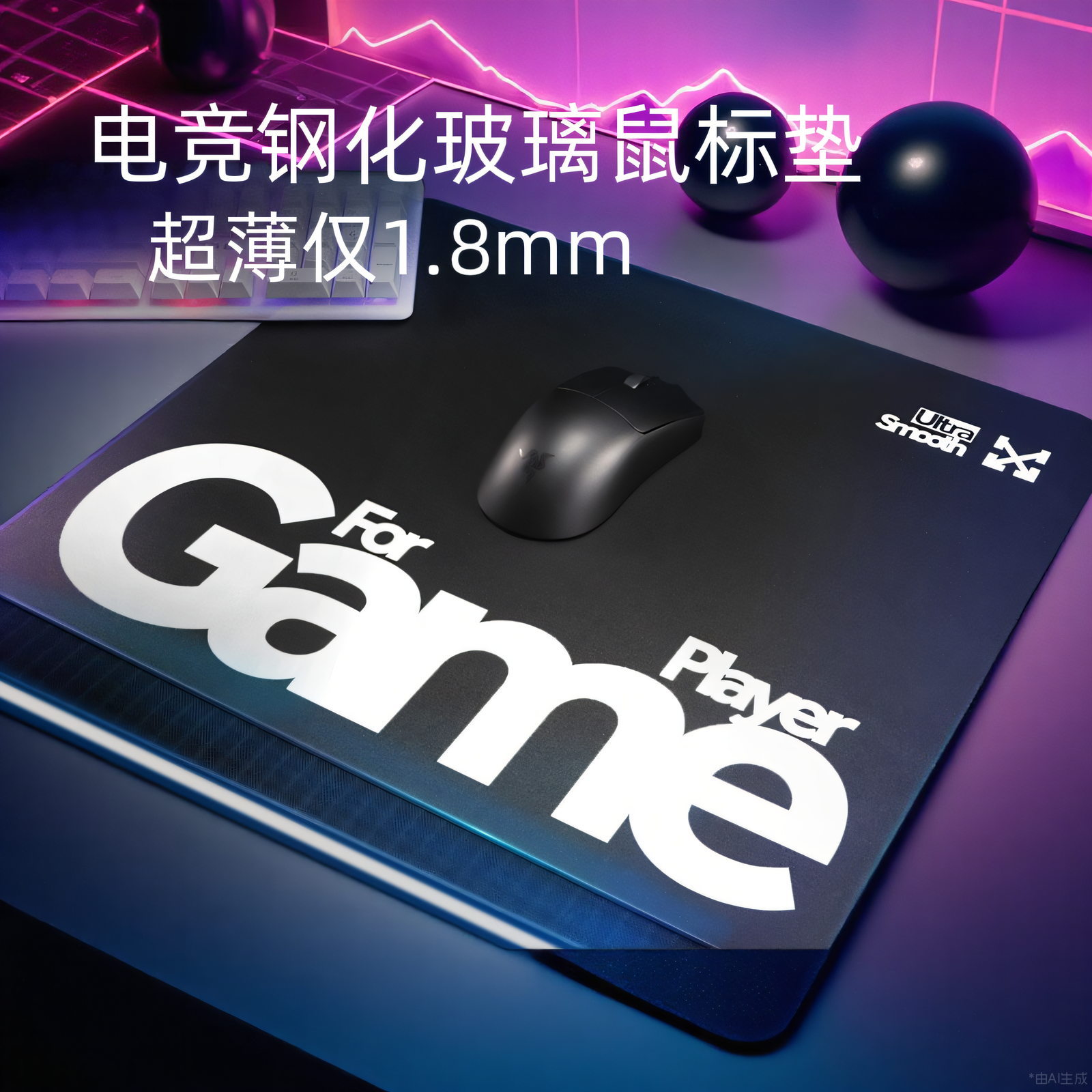 超大尺寸电竞游戏玻璃鼠标垫钢化