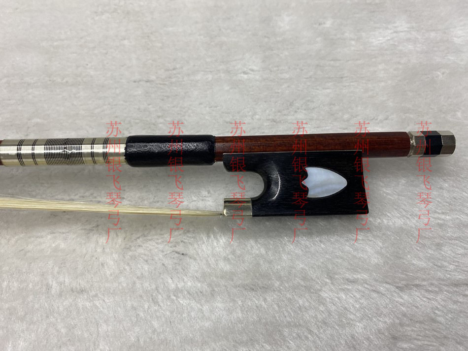 木纹碳纤维小提琴琴弓乌木盾牌尾库白马尾小提琴弓