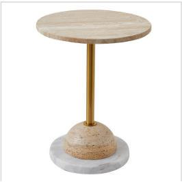 YH47创意石头小边几角几仿古落地家居室内客厅摆件沙发酒店小茶几