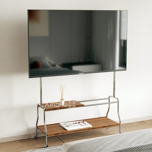 北欧极简你跟风客厅沙发展现电视组合支架架子双层储物收纳置物架