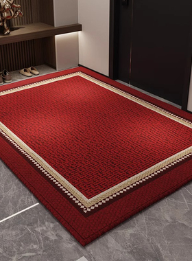 Gravity红色喜庆新年入户地垫玄关高级感进门垫吸水防滑耐脏脚垫