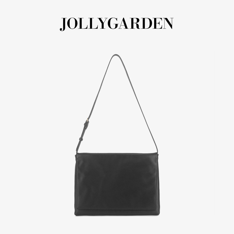 JOLLY GARDEN【典阅】秋冬款羊皮翻盖简约邮差包女单肩腋下信封包