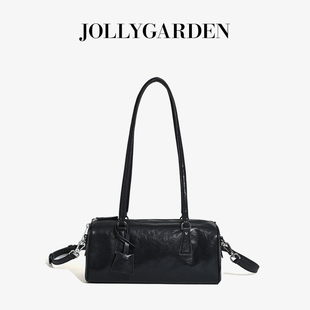 JOLLY GARDEN【阈间】新款真皮保龄球包通勤百搭单肩腋下斜挎女包