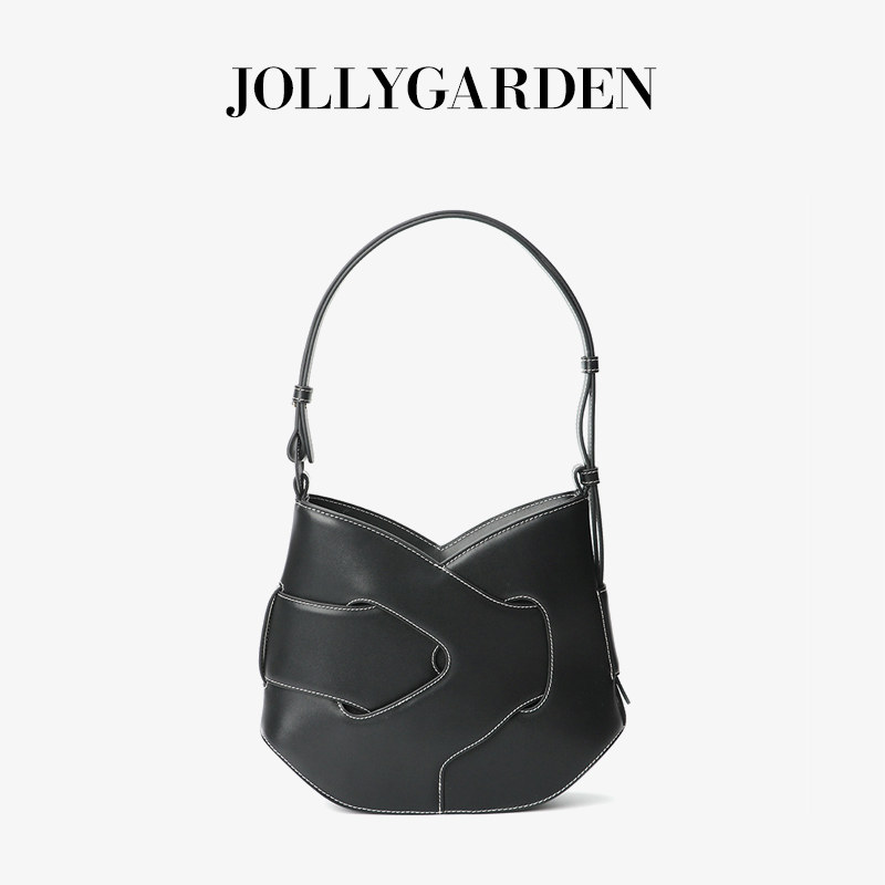 JOLLY GARDEN【风信】新款真皮编织扭结包通勤女士手提单肩斜挎包