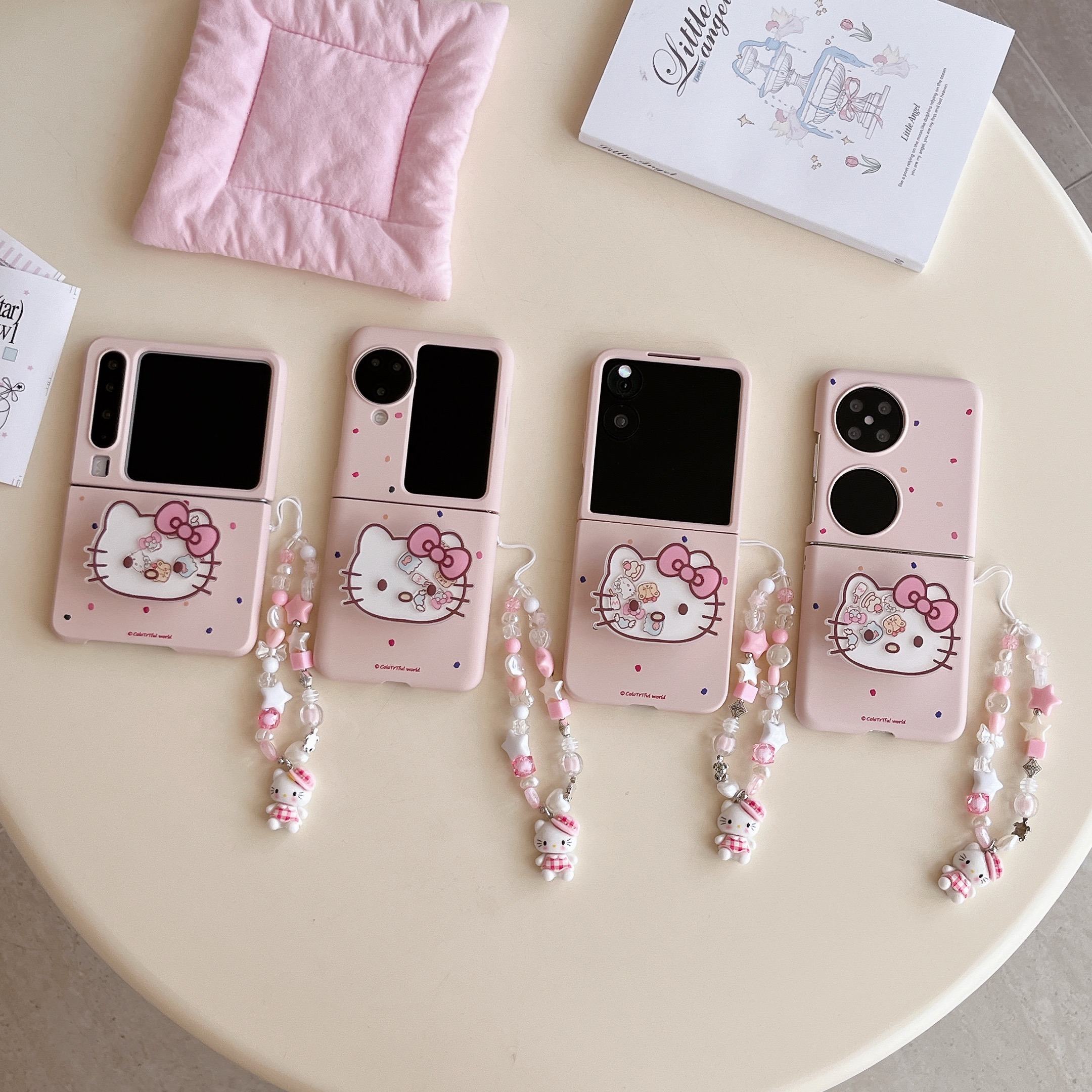 彩色波点折叠手机外壳