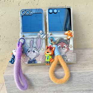 吉能虎新款疯狂的动物一只兔子和狐狸适用三星ZFlip7FE手机壳W24Flip全包防摔ZFlip6/5/4/3/W23Flip保护套